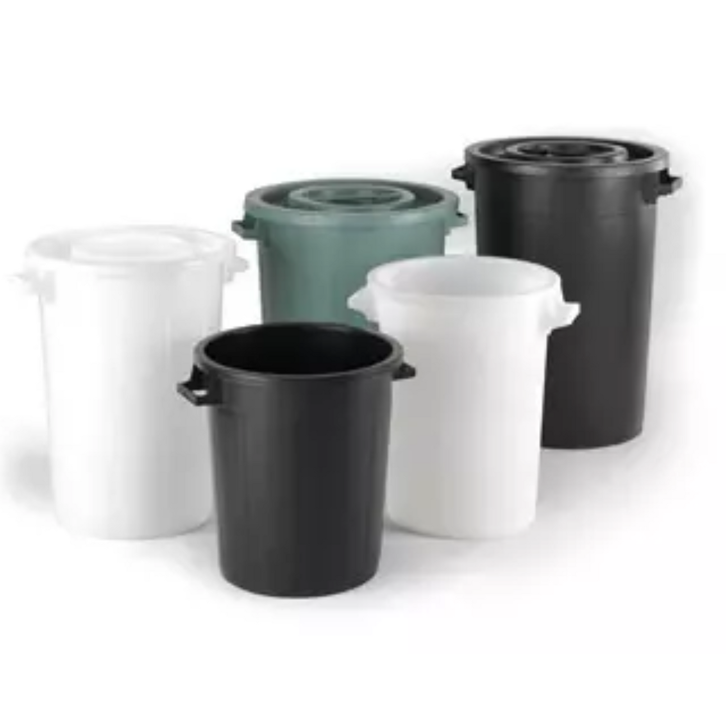 Bidone senza coperchio, pattumiera per rifiuti ideale per giardinaggio ed edilizia