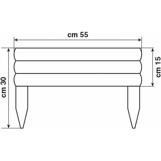 Bordura per aiuola in legno di pino impregnato