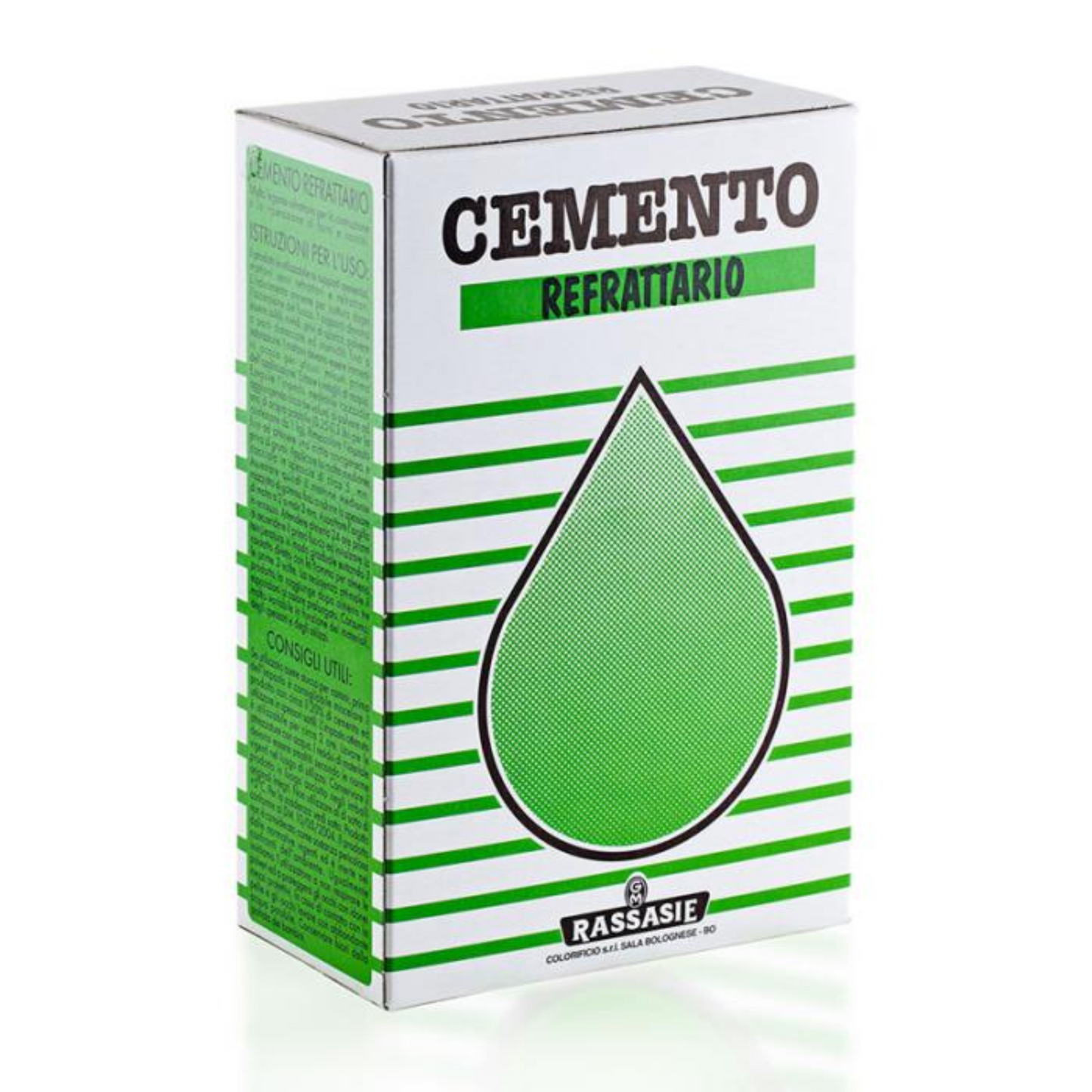 Cemento refrattario resistente alle alte temperature, ideale per forni, caminetti e stufe