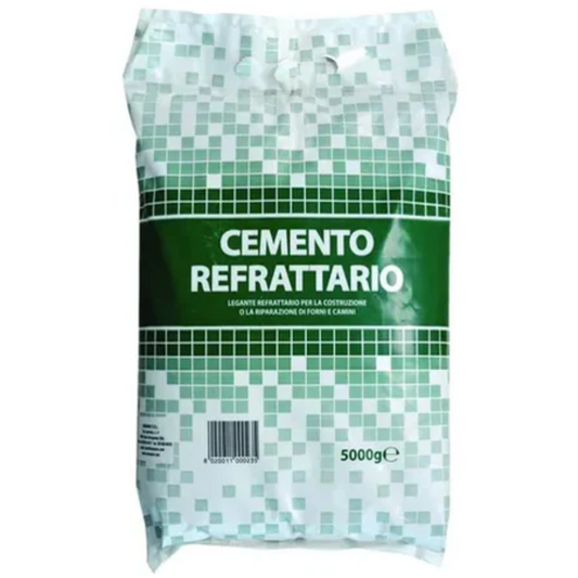Cemento refrattario resistente alle alte temperature, ideale per forni, caminetti e stufe