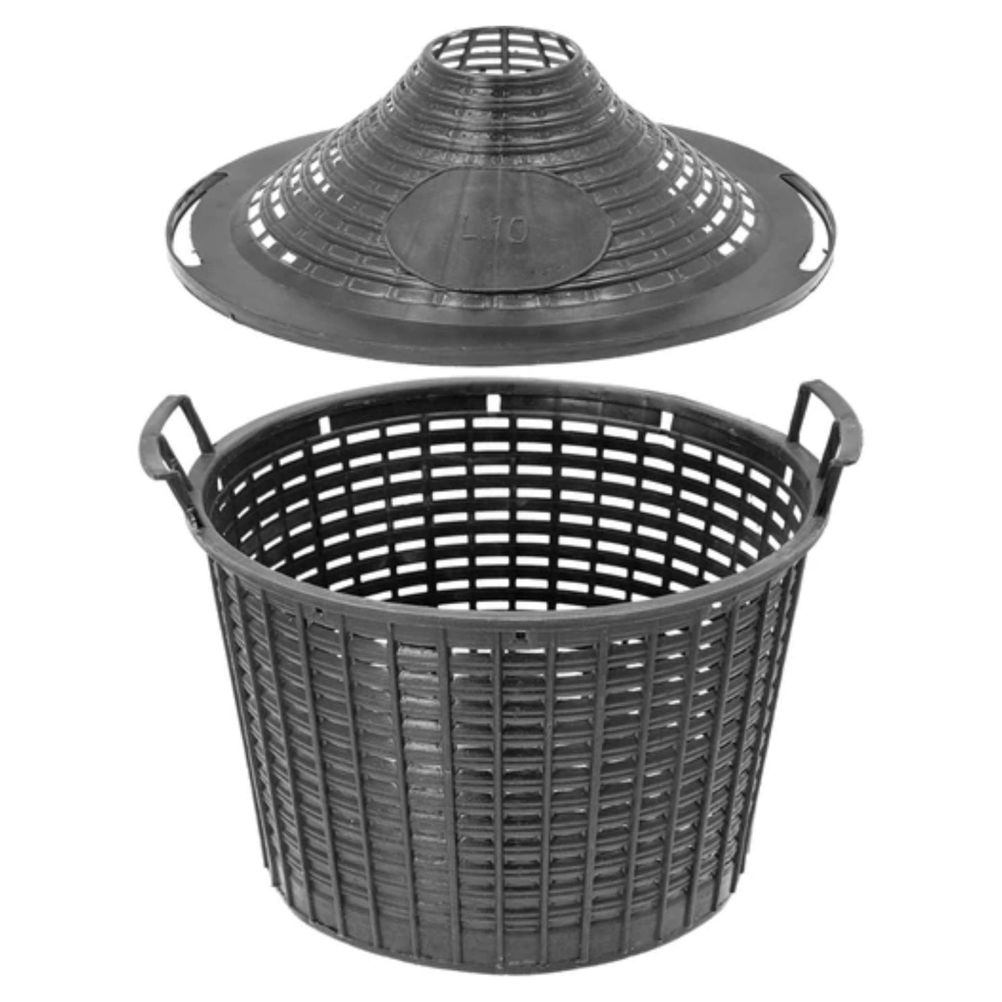 Cesto copridamigiana con manici traforato 10lt in plastica