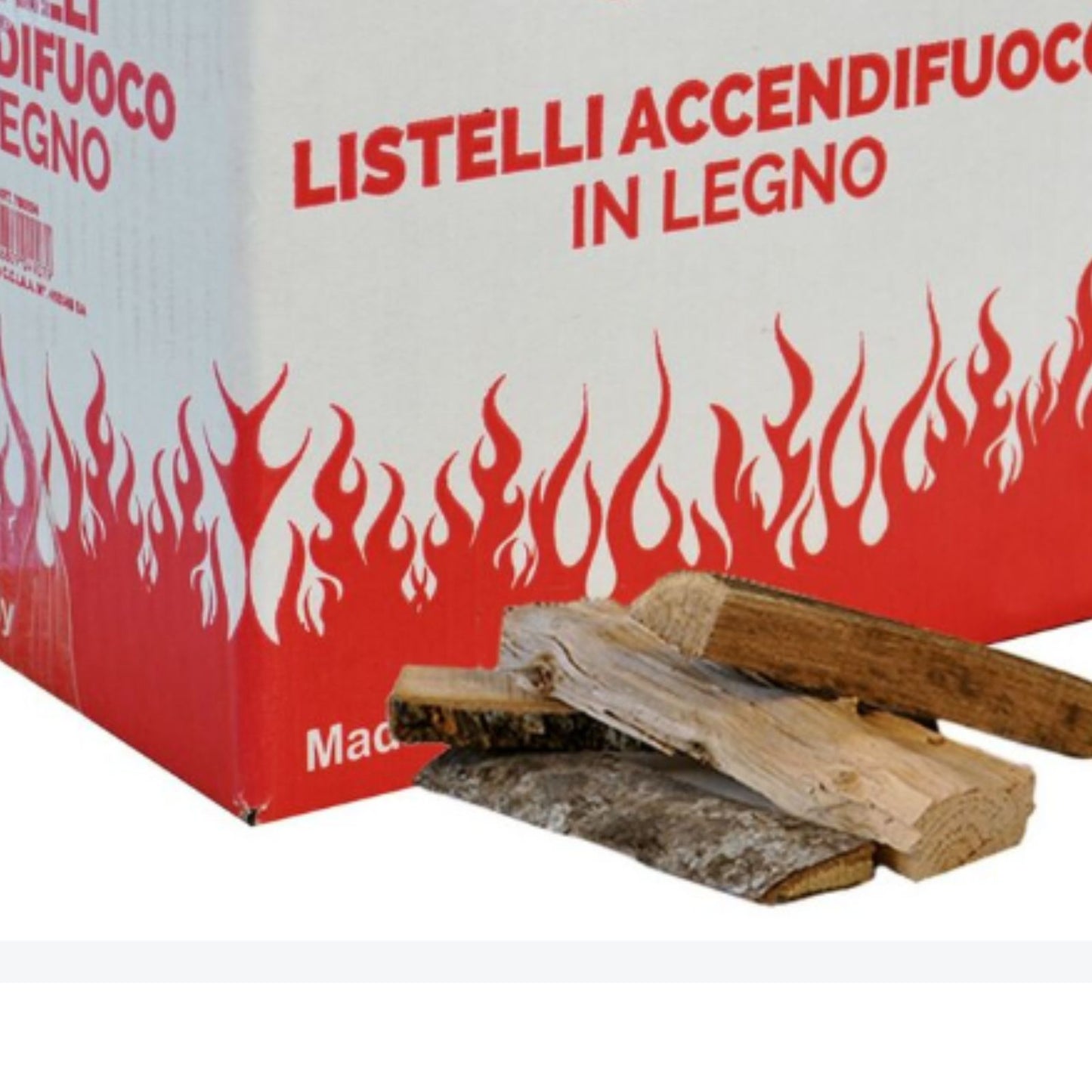 Listelli accendifuoco in legno misto, 4kg ca, bastoncini naturali