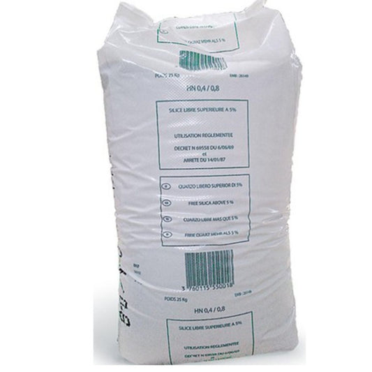 Sabbia quarzifera per filtro piscina 25kg, materiale filtrante