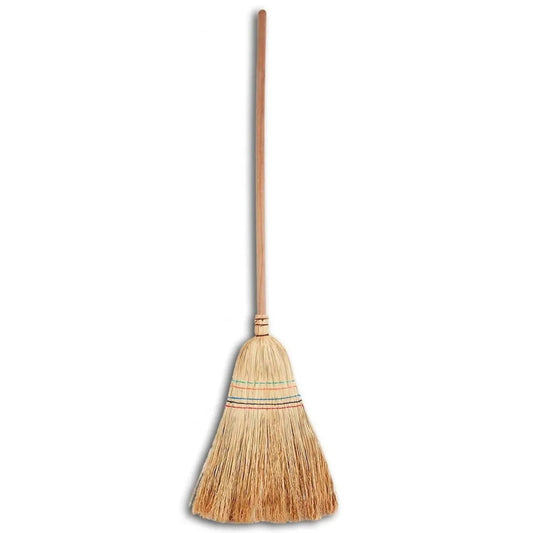 Scopa saggina 150cm, manico in legno