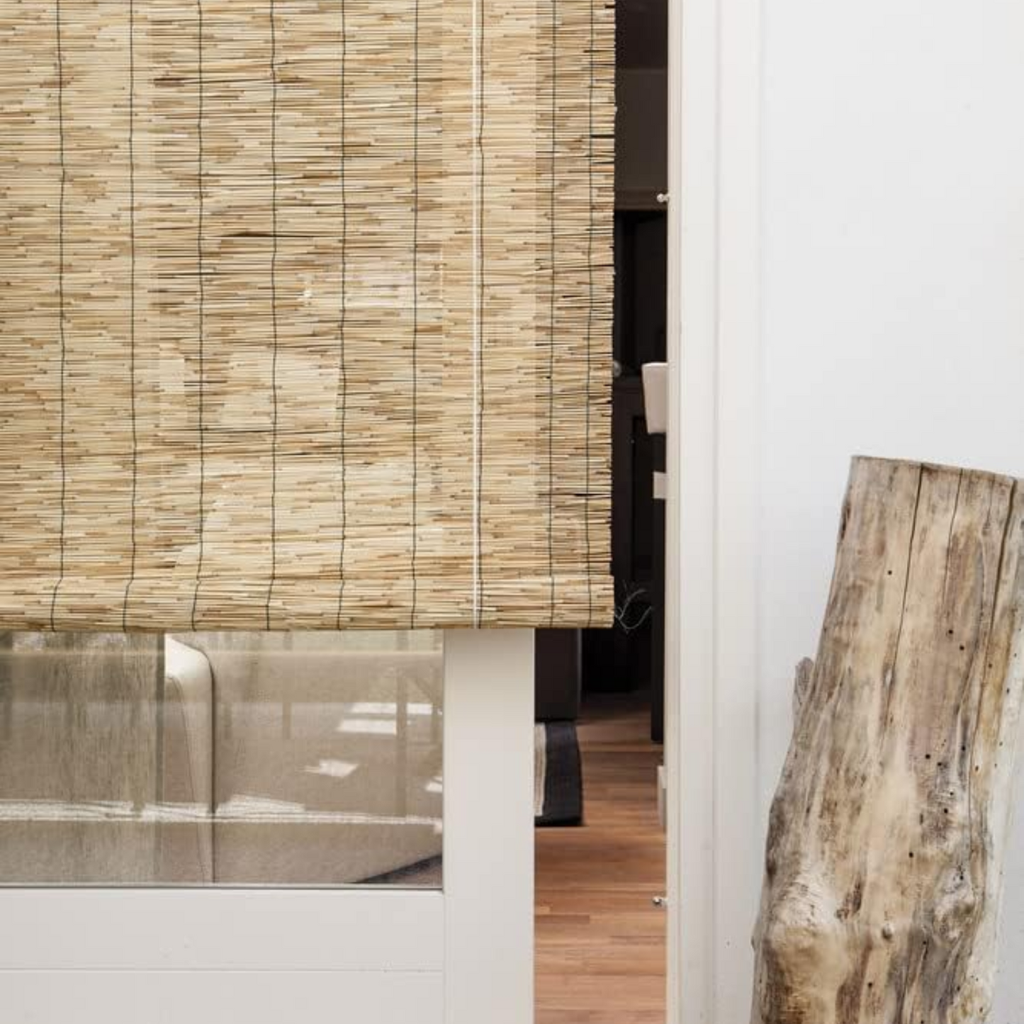 Tapparella in bambù, tenda ombreggiante a rullo con carrucola