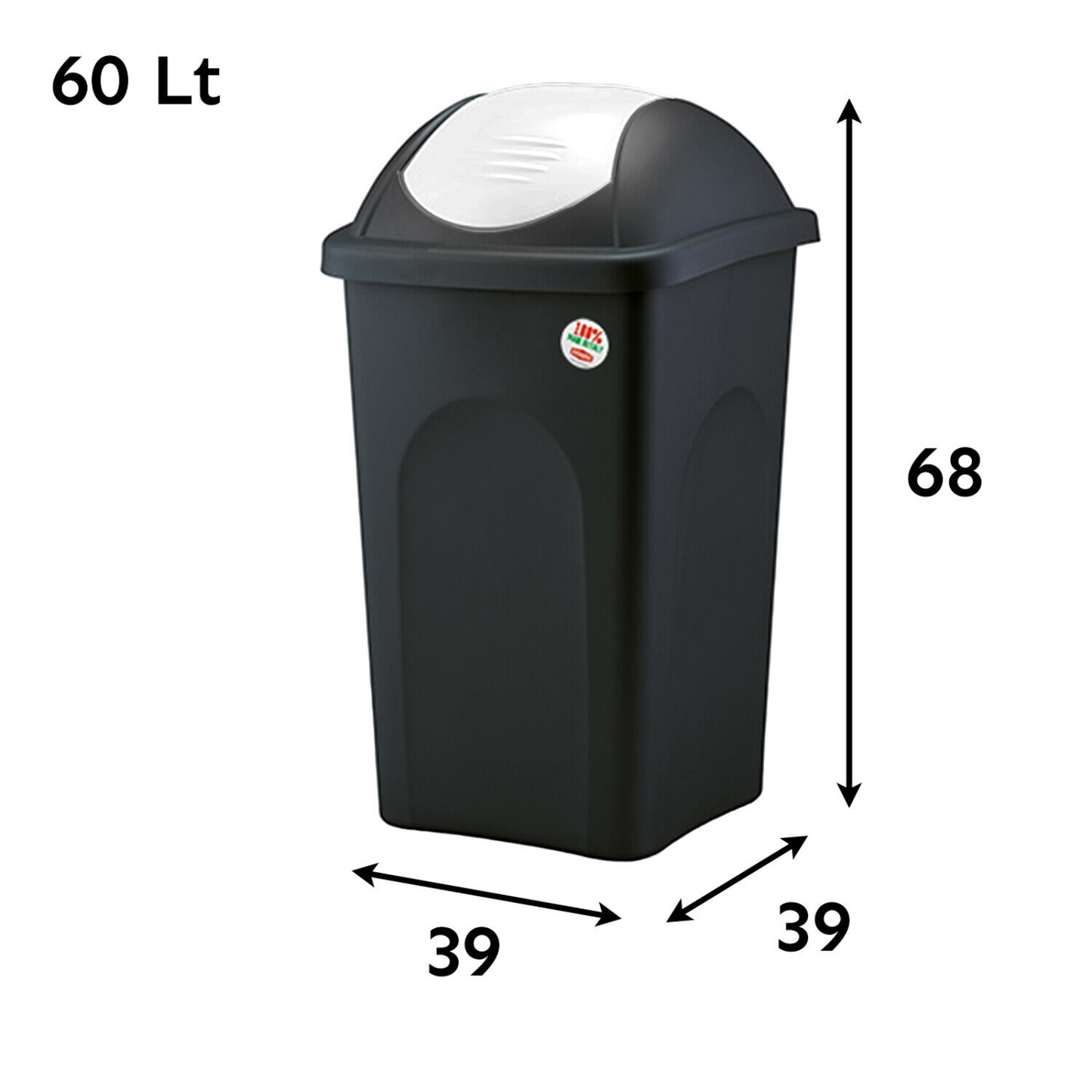 Bidone pattumiera basculante raccolta differenziata 30-60 Lt