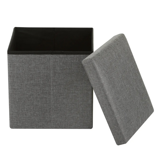 Pouf Cubo con coperchio, imbottito, removibile