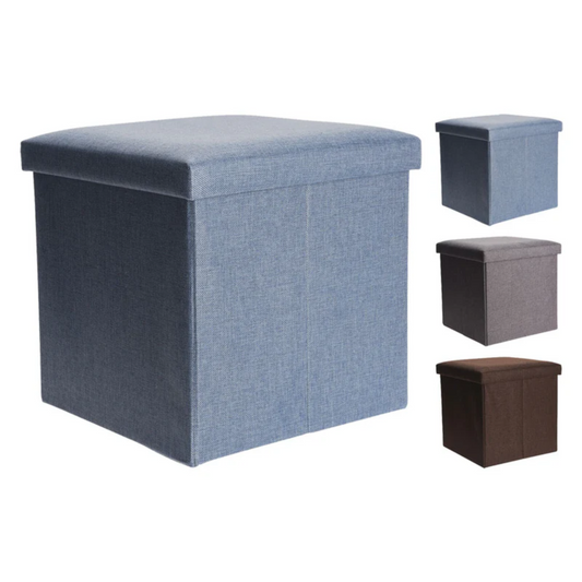 Pouf Cubo con coperchio, imbottito, removibile