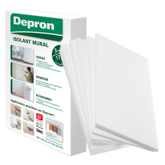 Foglio in polistirolo estruso Depron, 80 x 125 cm, per isolamento termico e acustico
