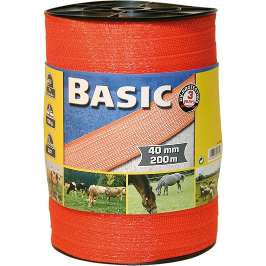 Fettuccia elettrica h40mm-12 Fili-200mt per elettropascolo