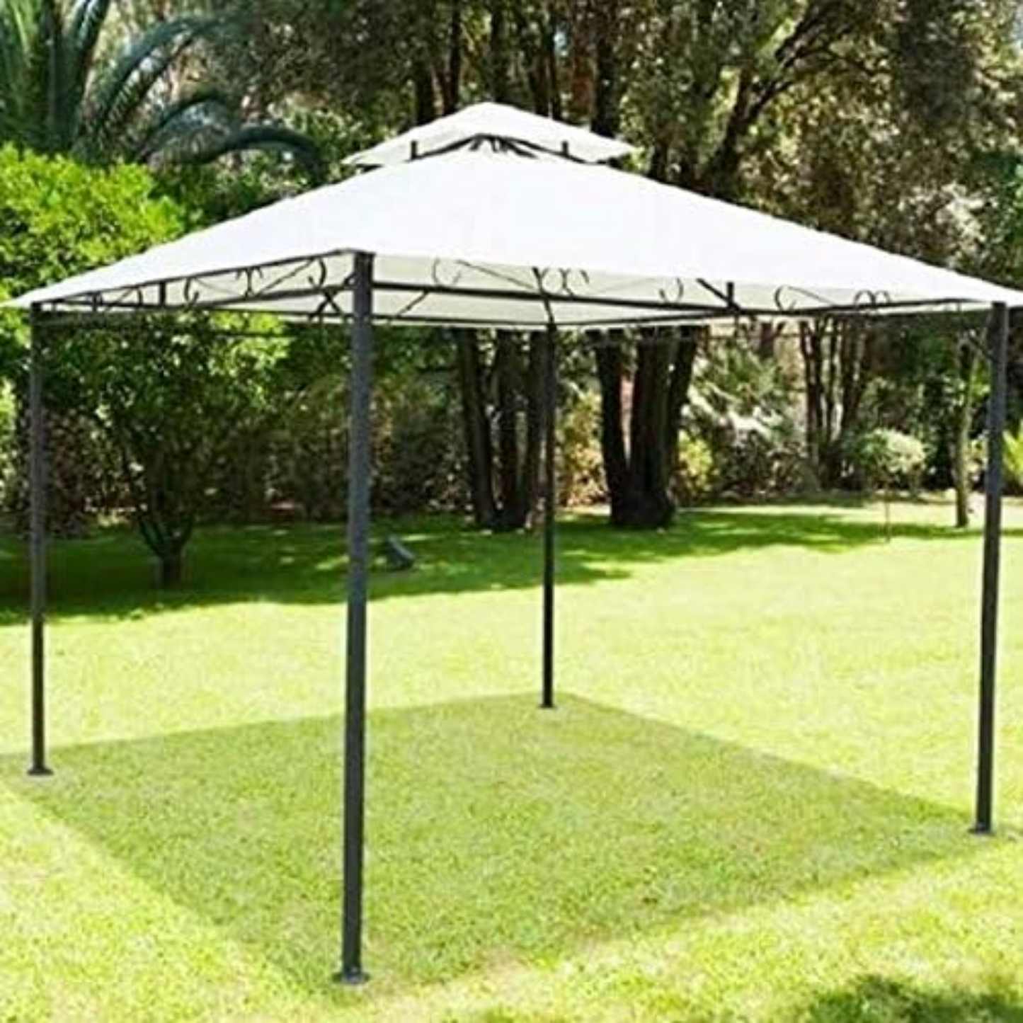 Gazebo 3x3 "Vanessa", in metallo, struttura in acciaio verniciato