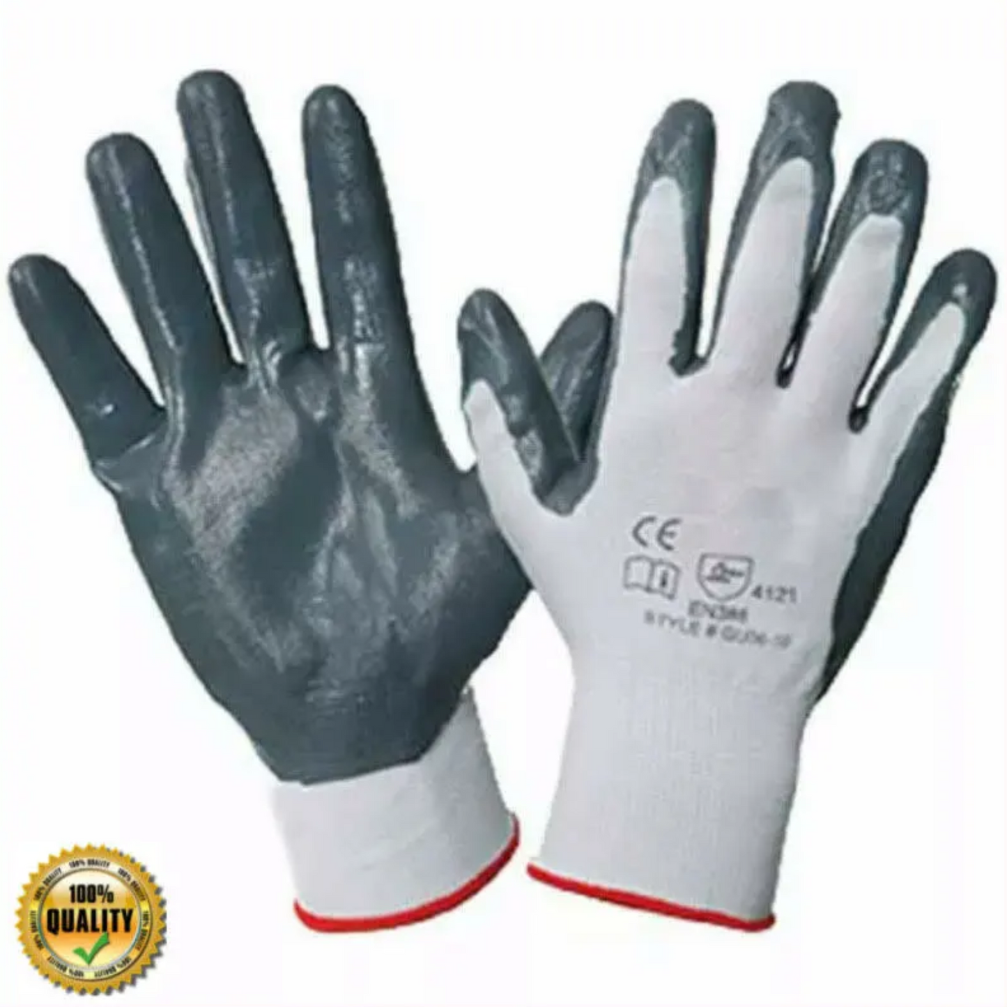 Guanti da lavoro in nitrile nylon 240 paia spalmati grigio