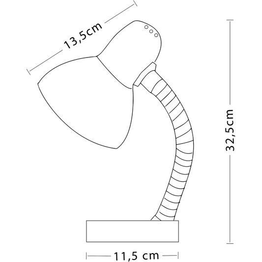 Lampada da tavolo vintage, lume da scrivania LED, con braccio orientabile e flessibile
