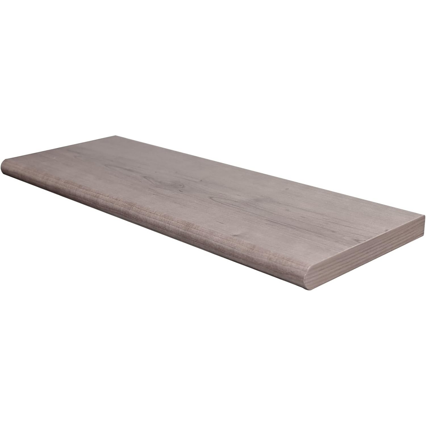 Mensola da parete in legno con bordo arrotondato, kit tasselli incluso