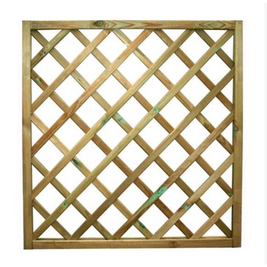 Pannello grigliato quadrato 90 x 90 cm, recinzione in legno di pino fresco impregnato