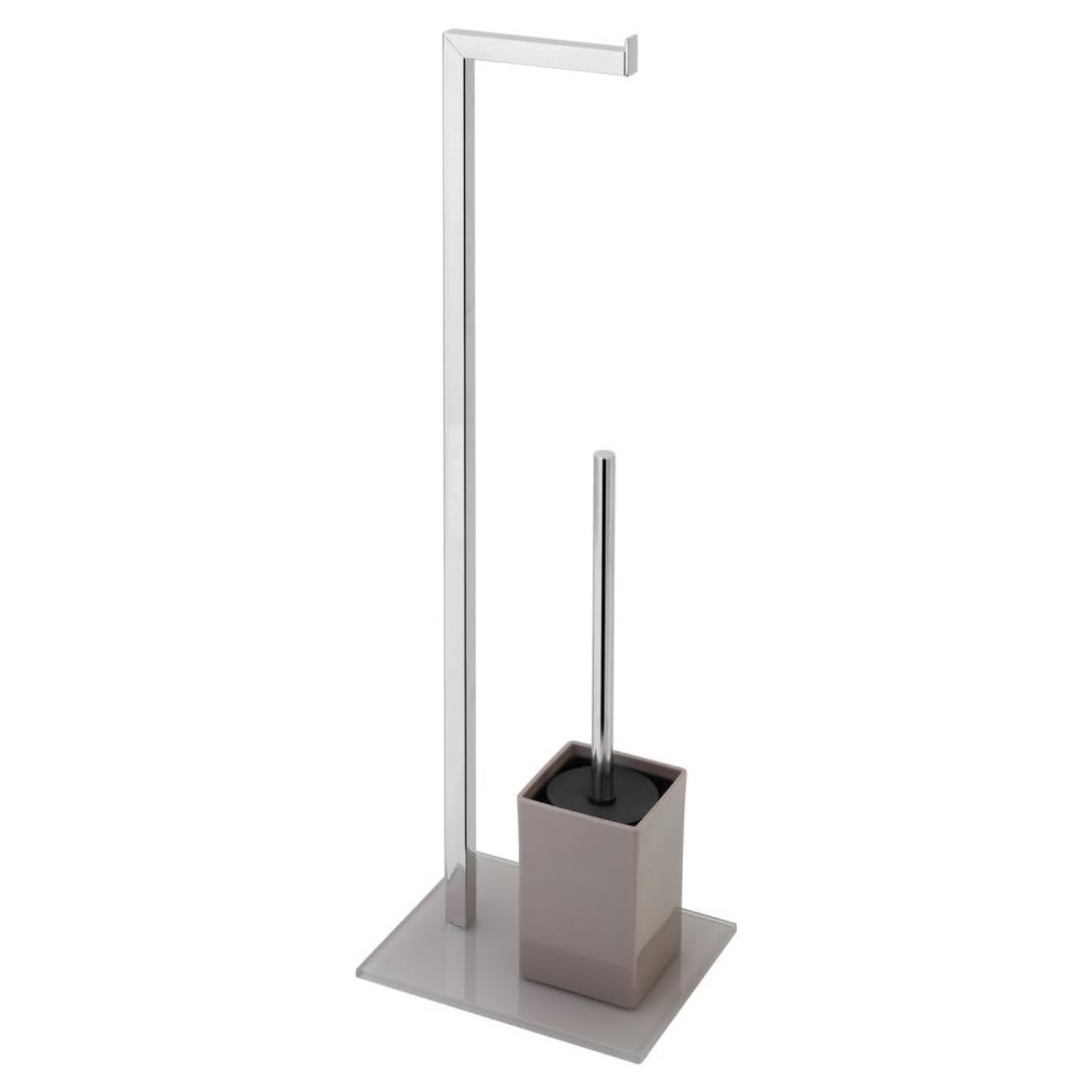 Piantana portarotolo asciugamano, con base in vetro set salvaspazio elegante
