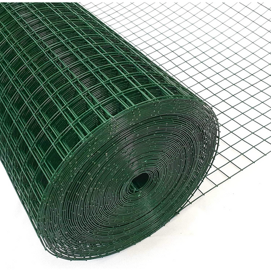 Rete plasticata elettrosaldata zincata metallica, 25 mt, recinto per giardino, balcone, terrazzo