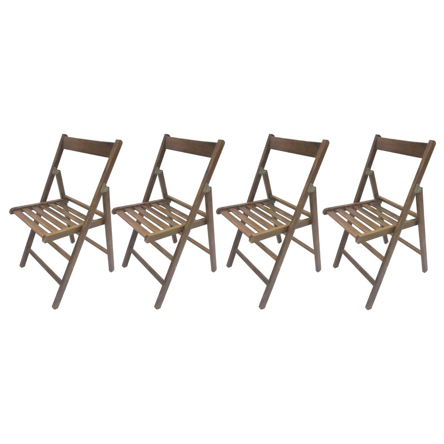 Sedie pieghevoli birreria color noce, per casa e giardino