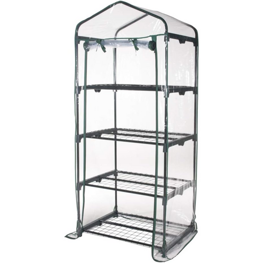 Serra da balcone a 4 ripiani in acciaio verniciato, 70x50x160 cm