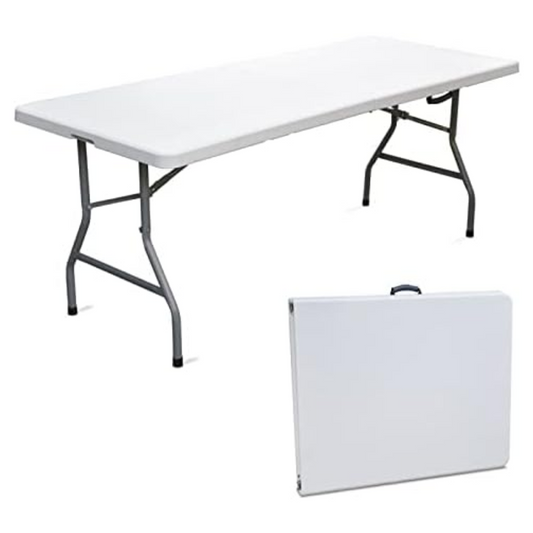 Tavolo catering pieghevole richiudibile a valigetta 180x75x72 cm