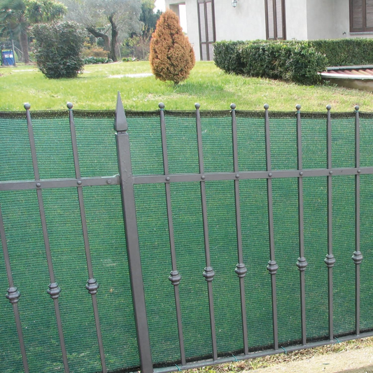 Rete ombreggiante verde per recinzioni e coperture, telo coprente al 90%