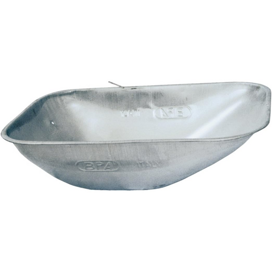 Vasca ricambio carriola zincata in lamiera d'acciaio capienza 75 LT grigio