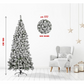 Albero di Natale "Valdisere" 180 cm floccato innevato in PE+PVC, 500 rami