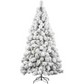 Albero di Natale "Cortina" innevato floccato altissima qualità in PP  realistico