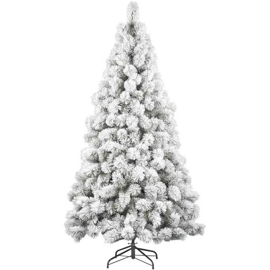Albero di Natale "Cortina" innevato floccato altissima qualità in PP  realistico
