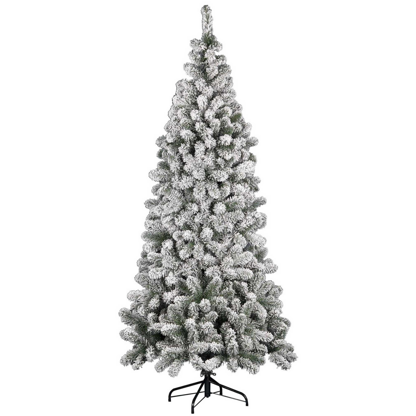 Albero di Natale "Valdisere" 180 cm floccato innevato in PE+PVC, 500 rami
