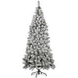 Albero di Natale "Valdisere" 180 cm floccato innevato in PE+PVC, 500 rami