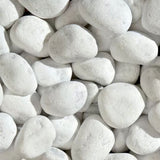 Ciottoli in marmo bianco 25kg per decorazione giardino o vasi