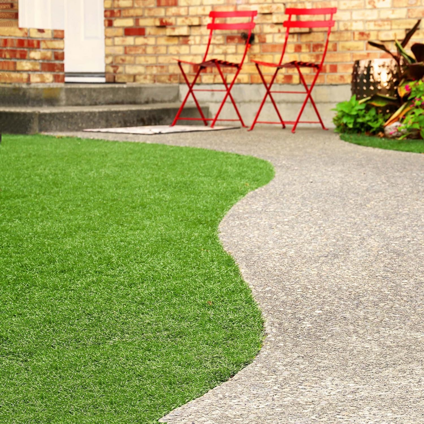 Erba sintetica prato artificiale spessore  25 mm, per esterno balconi giardino