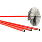 Kit pulizia spazzacamino con 5 aste flessibili + scovolo Ø 250 mm
