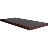 Mensola da parete noce sospesa in legno con bordo arrotondato 120x25x2,5 cm