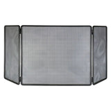 Parascintille in ferro battuto nero per camino a 3 ante