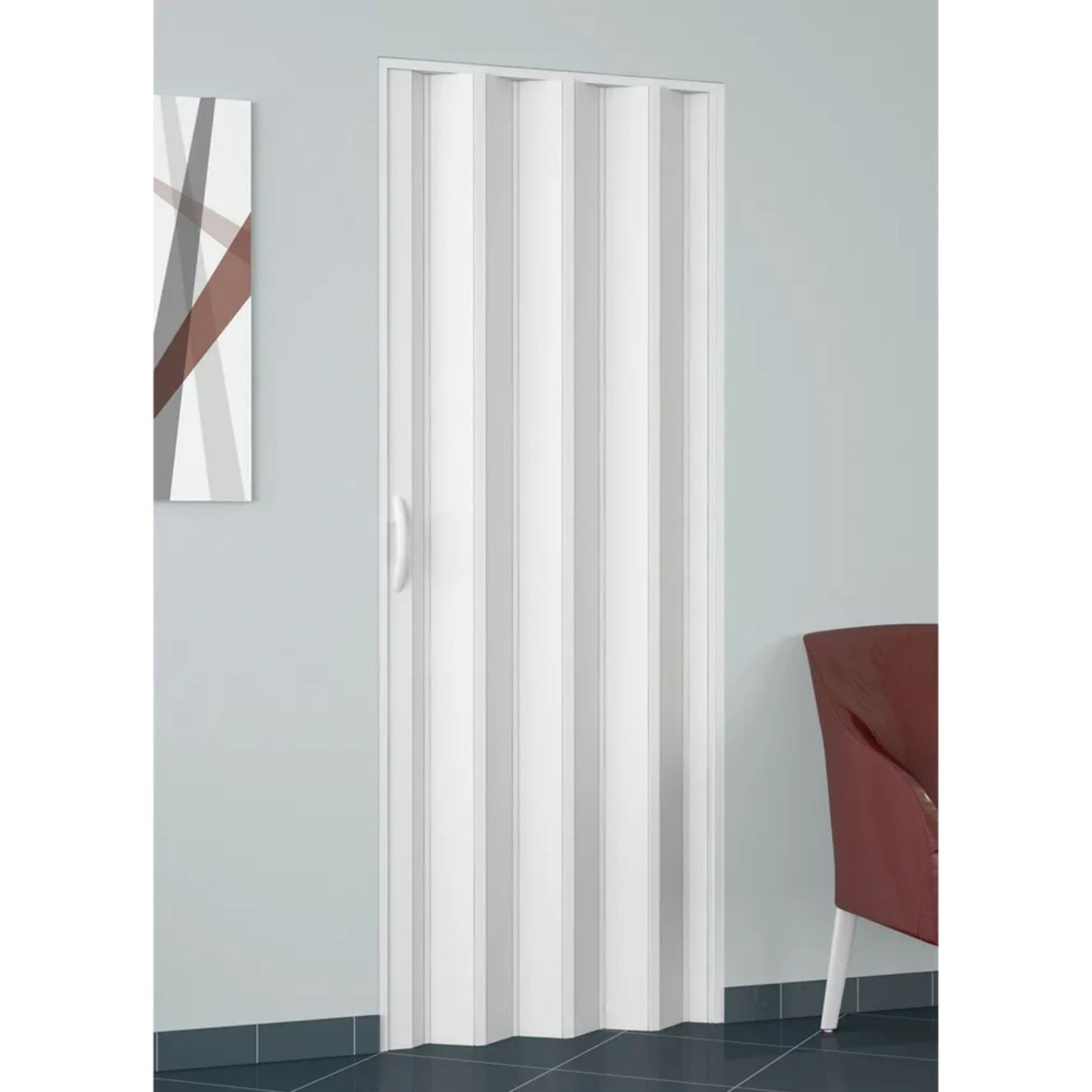 Porta a soffietto pieghevole, 82x210cm, porta salvaspazio in pvc