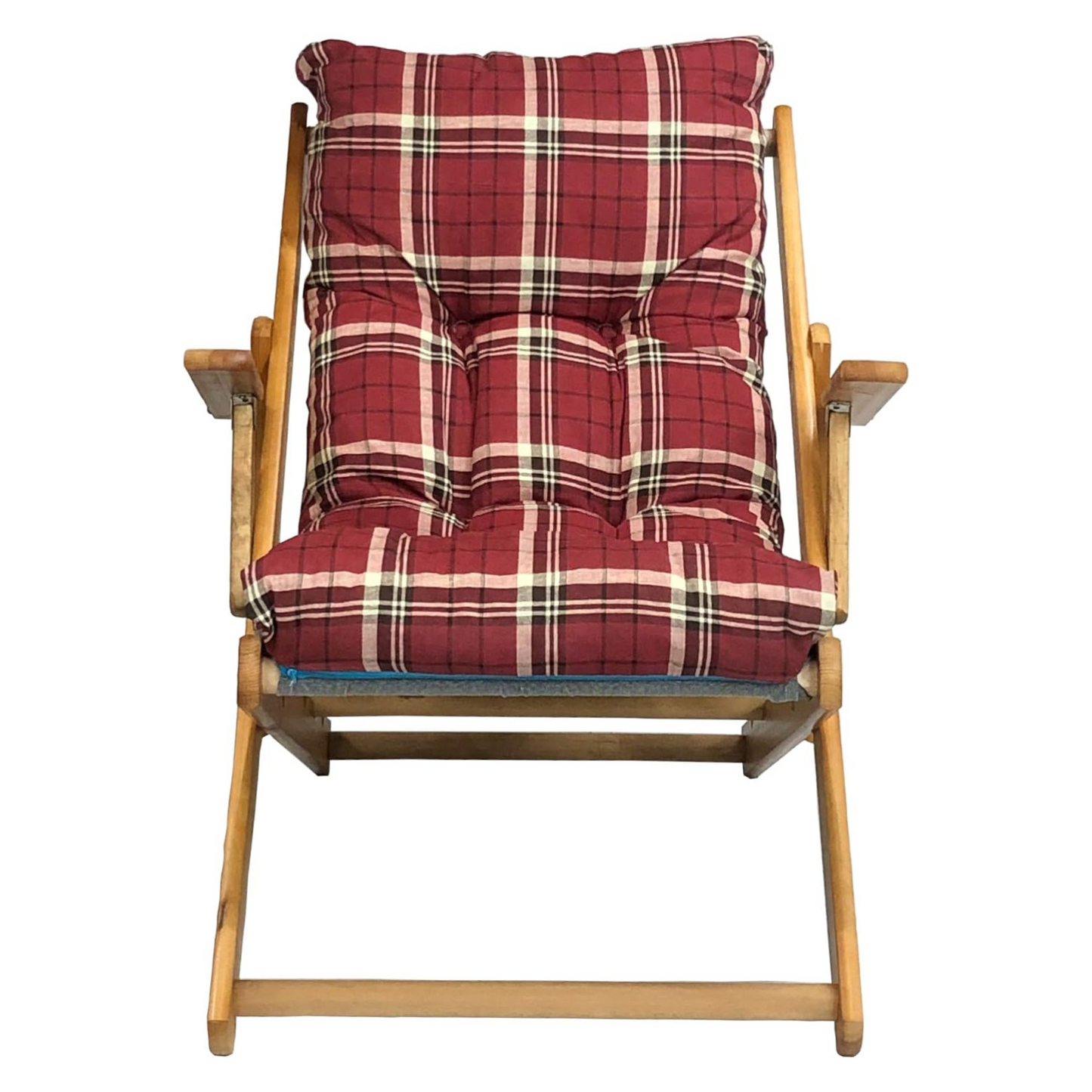 Poltrona Sdraio Harmony, reclinabile in legno pieghevole con cuscino