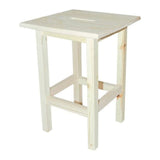 Sgabello alto in legno , multiuso, cm 30x30xh45