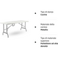 Tavolo catering pieghevole richiudibile a valigetta 180x75x72 cm
