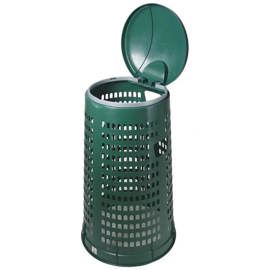 Trespolo con coperchio in plastica verde Ø38, 50xh80cm