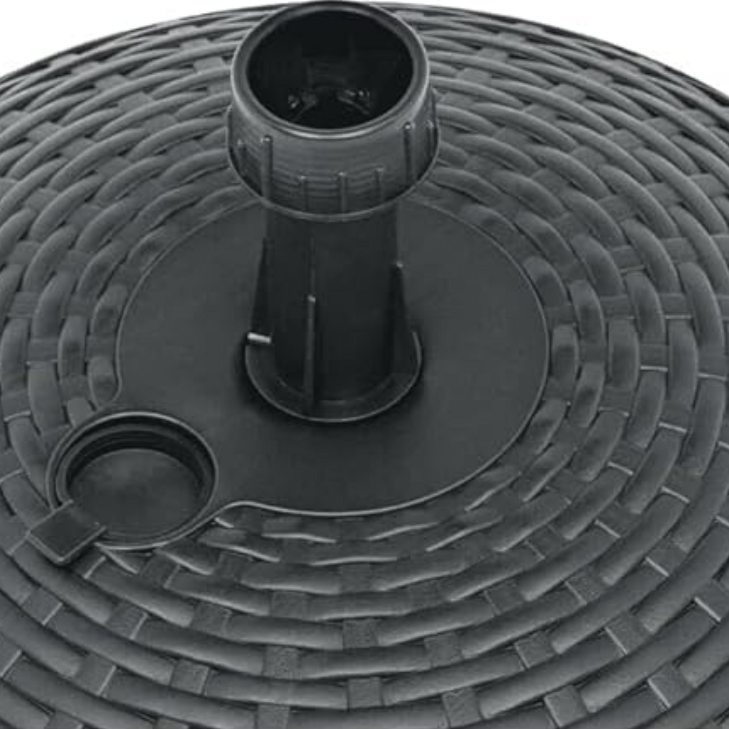Base in Plastica per Ombrellone Effetto Rattan Antracite