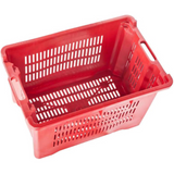 Cassetta in pvc tutta forata impilabile per la raccolta di frutta e prodotti in agricoltura, Lt 40