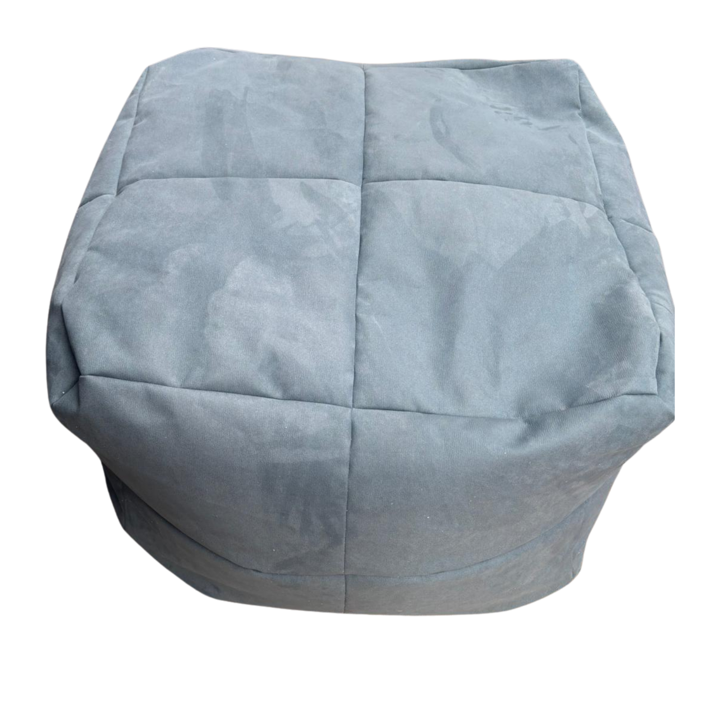Pouf poltrona sacco in tessuto quadrato, 60x80 cm