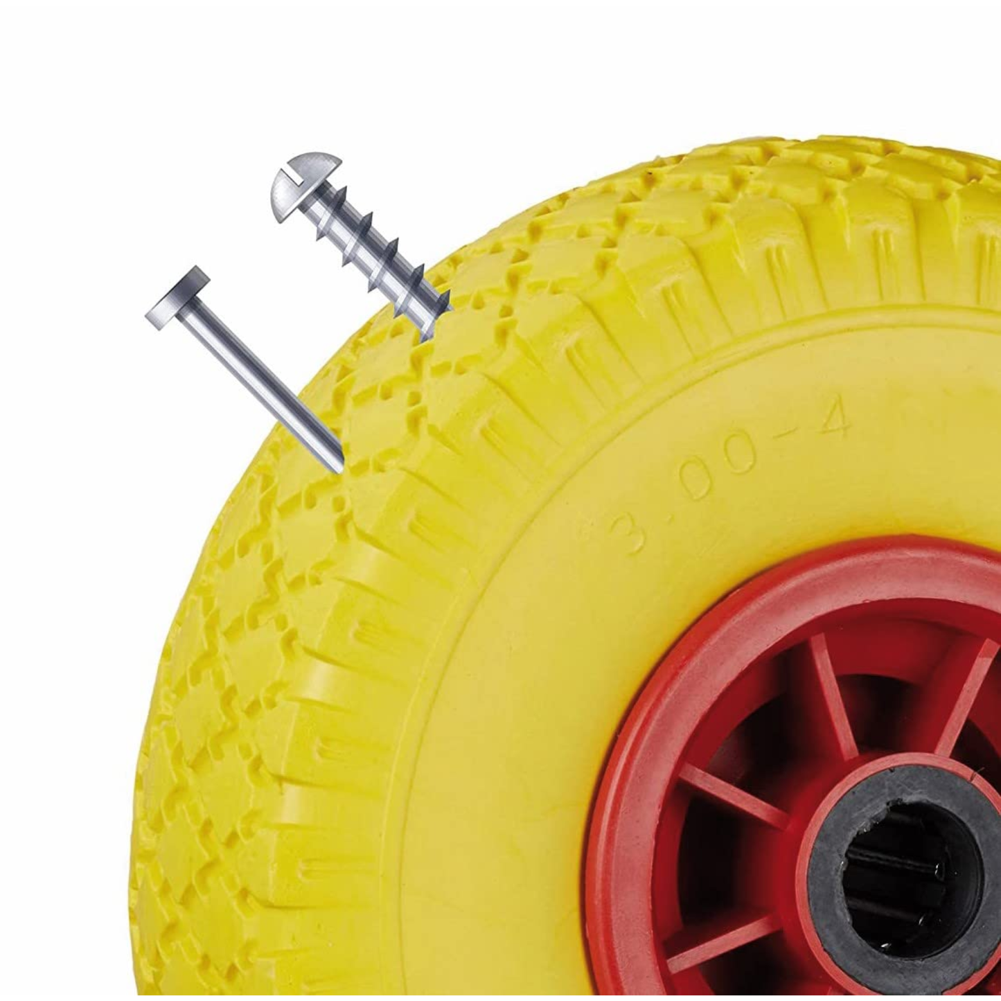 Coppia ruote antiforatura in gomma