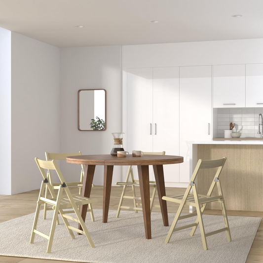 Sedie pieghevoli birreria in legno faggio, per casa e giardino